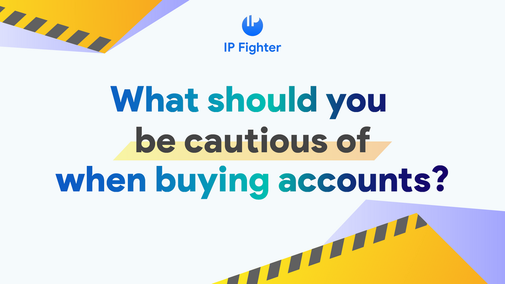 What should you be cautious of when buying accounts?